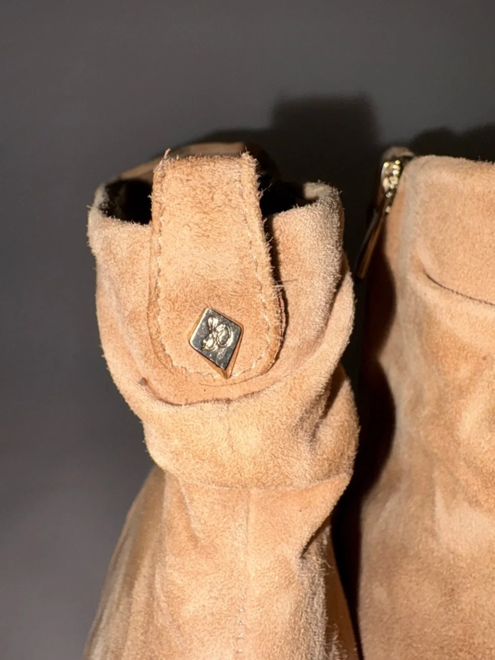 Sam Edelman Roden Tan Suede Pointed-Toe Ankle Booties Size 8.5